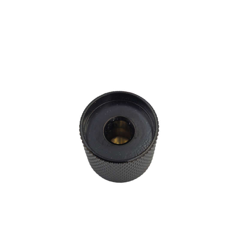 Black Metal Knob with Tightening Screw for Solid Shaft Potentiometers (single)
