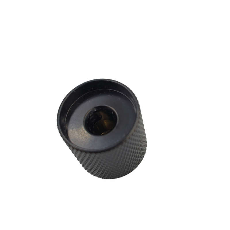 Black Metal Knob with Tightening Screw for Solid Shaft Potentiometers (single)