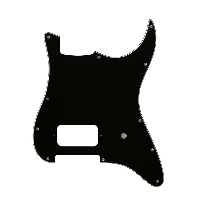 Single Humbucker (Tom Delonge) Black 3ply Strat Style Pickguard