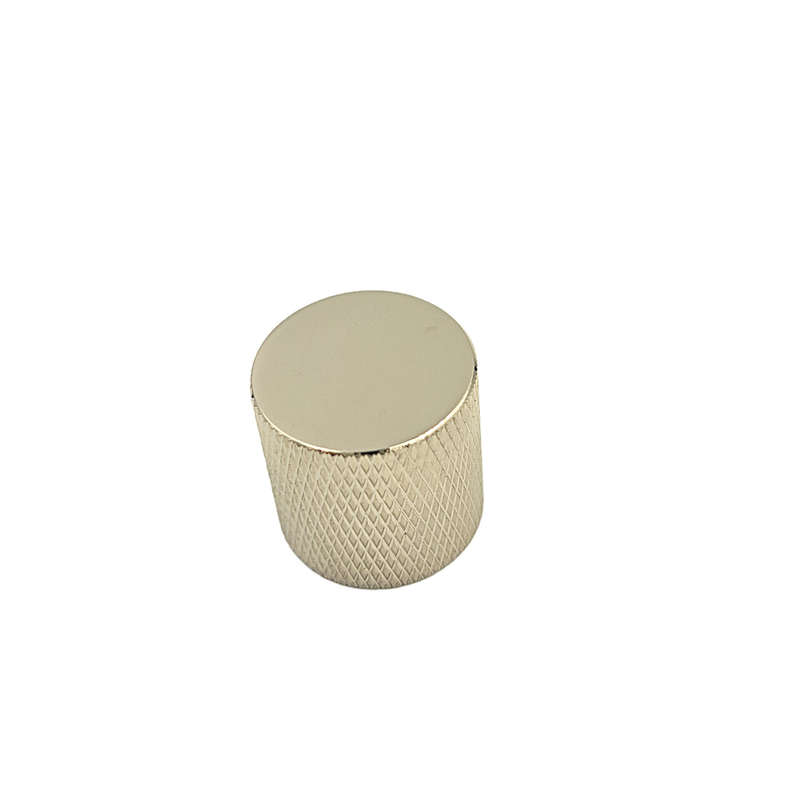 Flat Top Nickel Metal Knob - Push On (single)