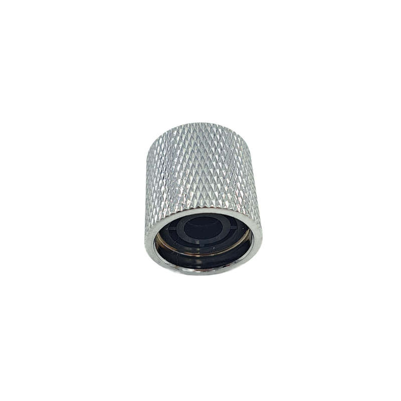 Flat Top Chrome Metal Knob - Push On (single)