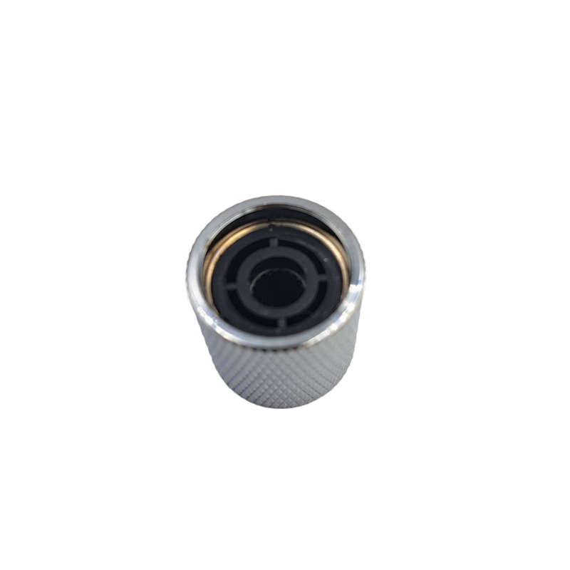 Flat Top Chrome Metal Knob - Push On (single)