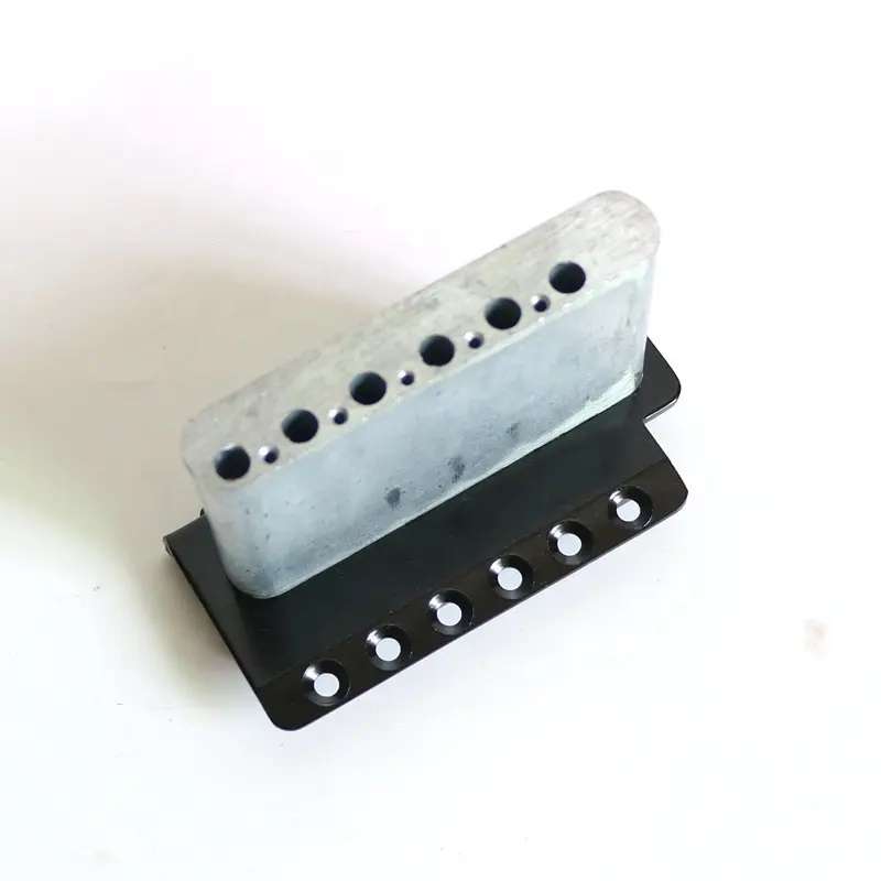 Black Vintage 6 point Strat Full Size Block Tremolo Bridge Complete - 54mm String Spacing