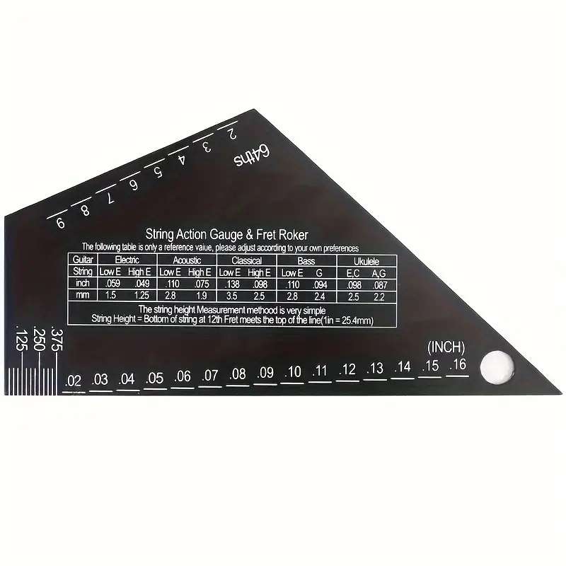 Fret Rocker and Ruler Combo Black with White Writing