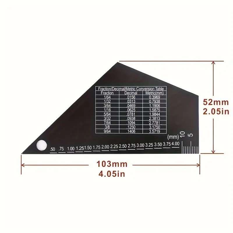 Fret Rocker and Ruler Combo Black with White Writing