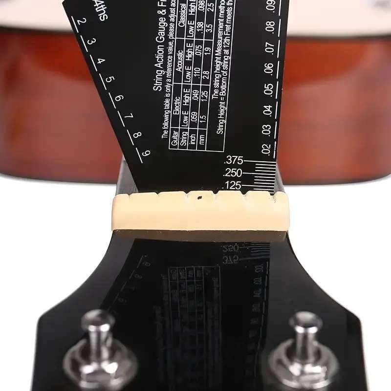 Fret Rocker and Ruler Combo Black with White Writing