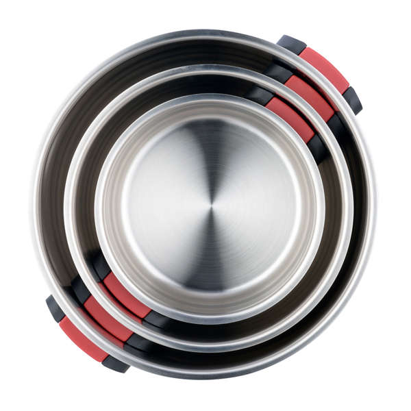 Bauer Compact 6pc Steel Set | Space-Saving Stainless Steel Pot Set