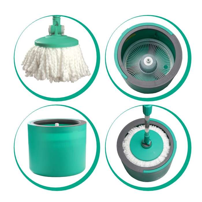Floorwiz Spintech Pro | Microfibre Mop with Wash & Dry Bucket