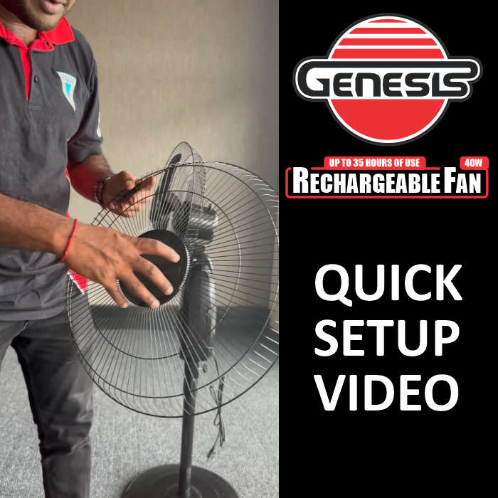 Genesis Rechargeable Fan | Loadshedding Solution