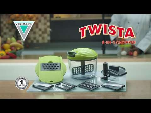 Twista 8-in-1 Chopper |  Manual Food Chopper with Mandolin