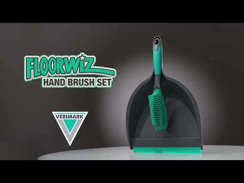 Floorwiz Hand Brush Set | Silicone Brush and Dust Pan Set