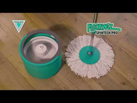 Floorwiz Spintech Pro | Microfibre Mop with Wash & Dry Bucket