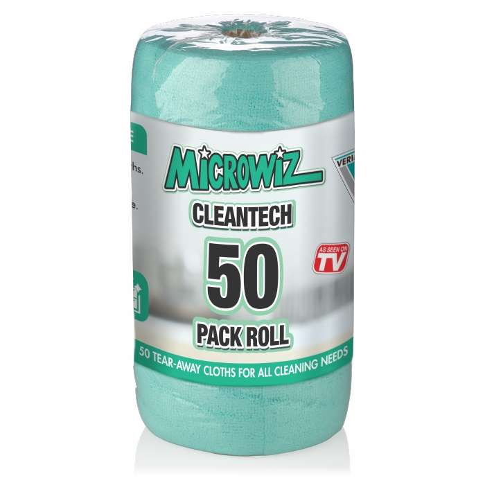 Microwiz Cleantech 50 Roll Pack | Microfibre Cleaning Cloth Roll
