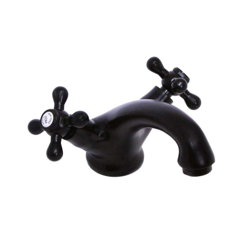 VADO - Vic-Side - Mixer - Basin, 2-Handle, Deck Mounted, One-Hole - Matt Black