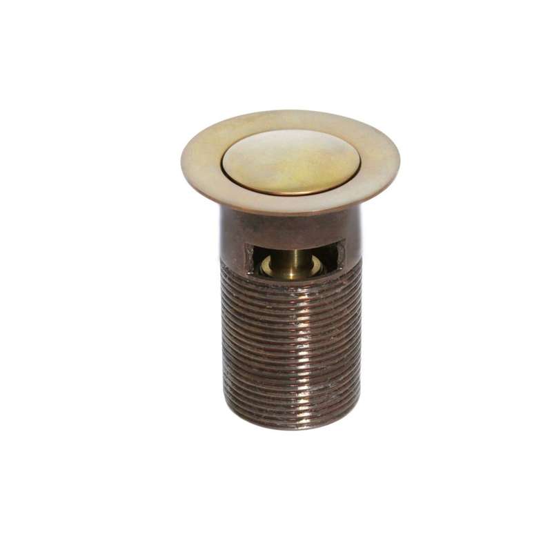 Victorian Side - VicSide - Waste - Basin Clicker, Slotted - Antique Brass