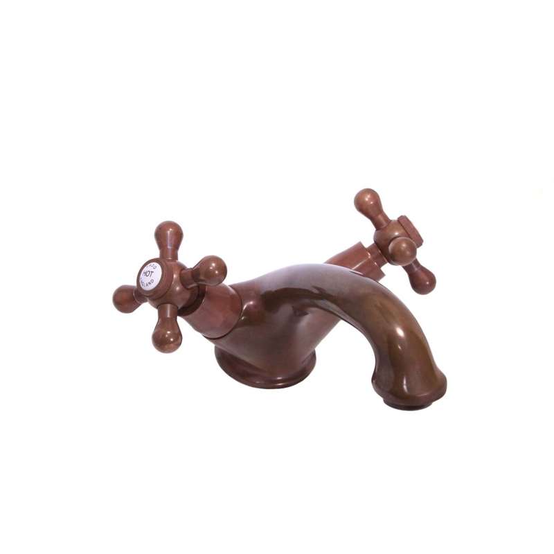 VADO - Vic-Side - Mixer - Basin, 2-Handle, Deck Mounted, One-Hole - Aged Copper