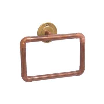 Guest Towel Ring Square Antique Brass