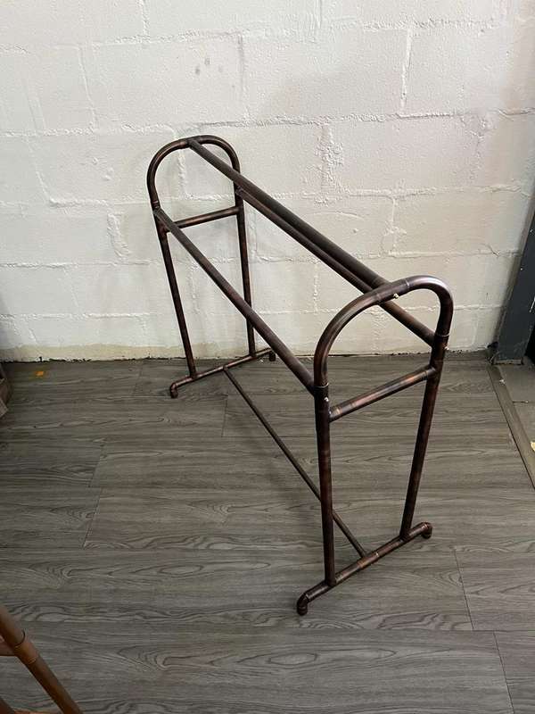 Custom Built Free Standing Towel Rack Copper