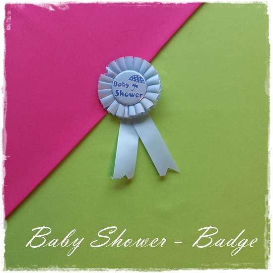 Baby Shower Badge - Blue