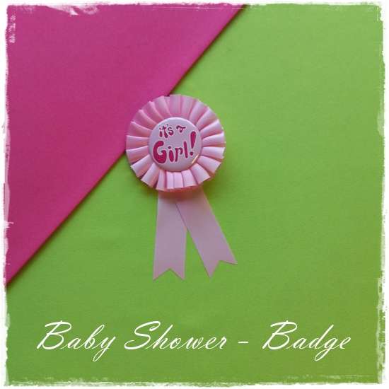 Baby Shower Badge - Pink