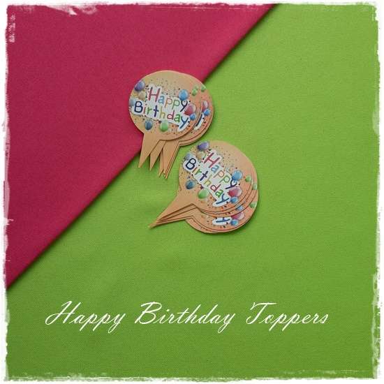 Happy Birthday - Cupcake Topper