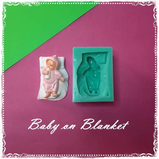 Baby on a Blanket Silicone mould