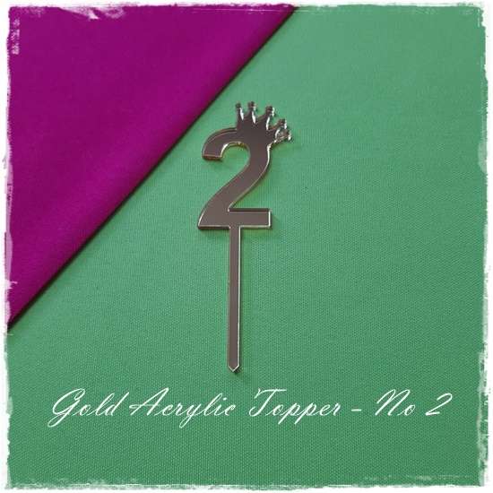 Gold number 2 Acrylic topper