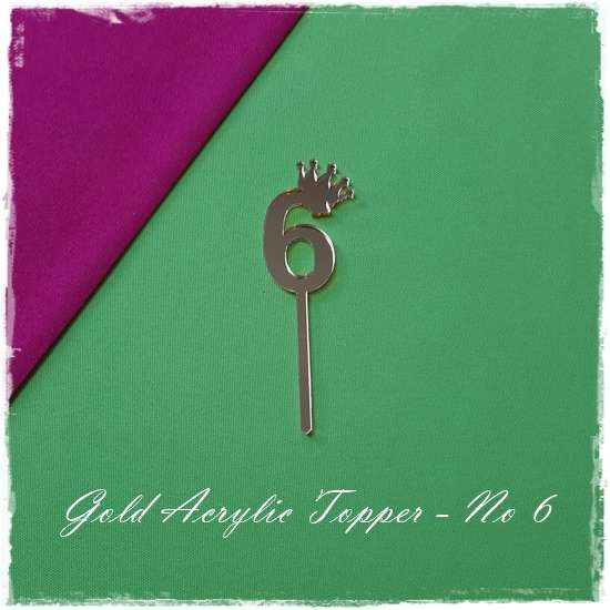 Acrylic number 6 topper