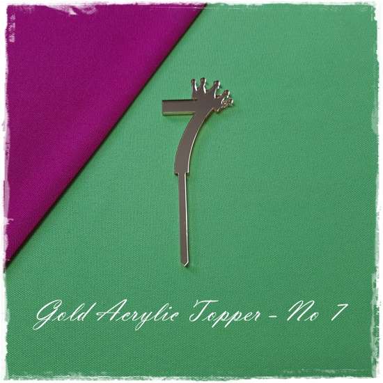 Gold Number 7 Acrylic Acrylic Topper