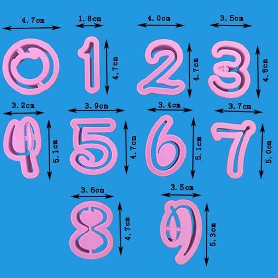 10 Pcs Number Cut outs