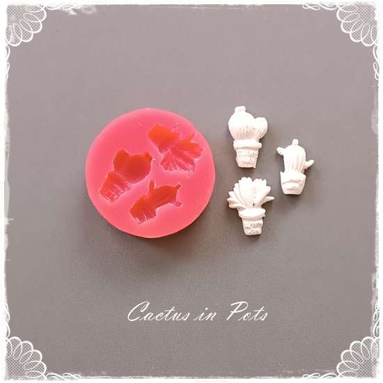 Cactus in Pots Silicone mould