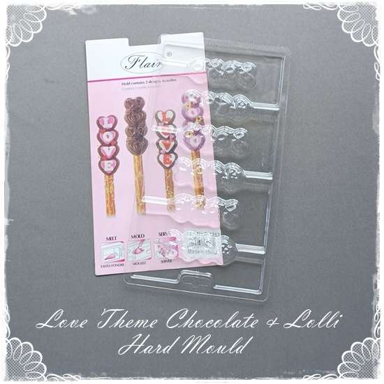 Love Theme - Hard Chocolate Lollipop Mould