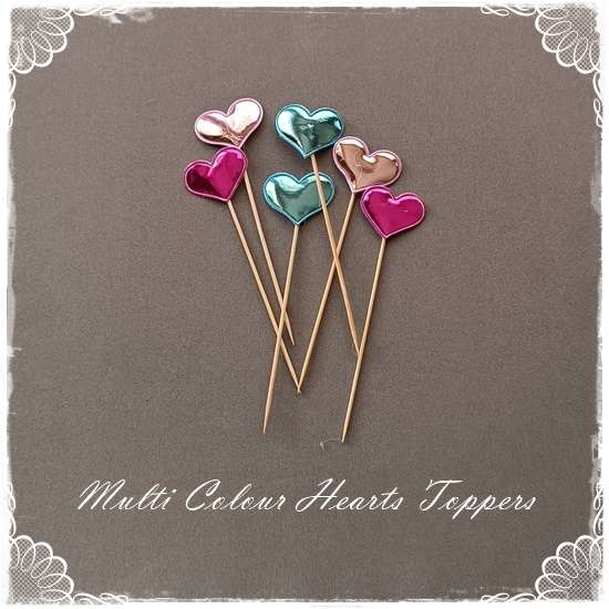 Heart Toppers - Multi Colours