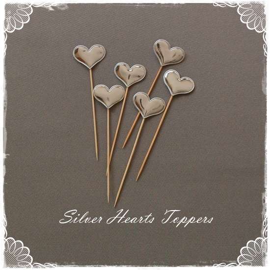 Heart Silver Toppers