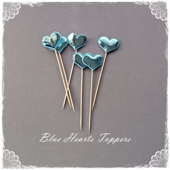 Heart Toppers - Blue
