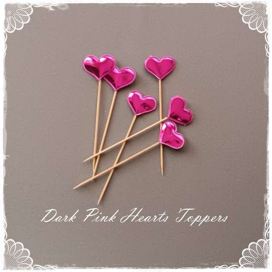 Heart Toppers - Pink