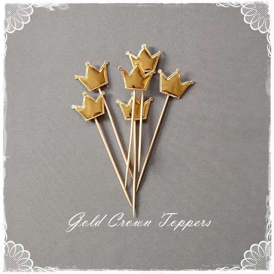 Crown Cake Topper - Gold