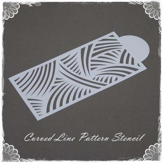 Curved Line Pattern Stencil