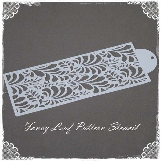 Fancy Leaf Pattern - Stencil