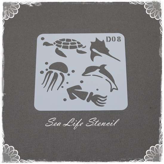 Sea life Stencil