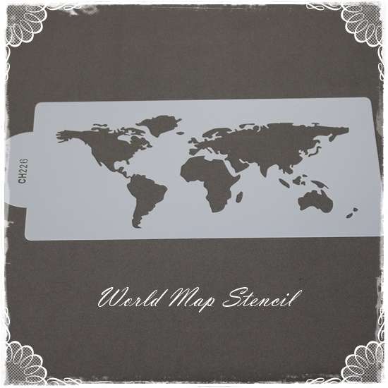 World Map Stencil