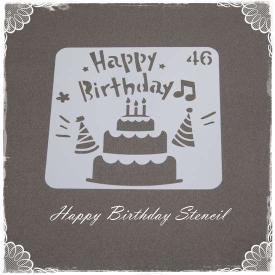Happy Birthday Stencil