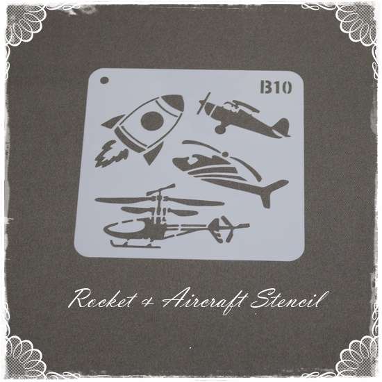 Rocket & Aircraft Stencil