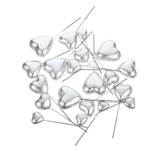 Heart Faux Balls - Silver