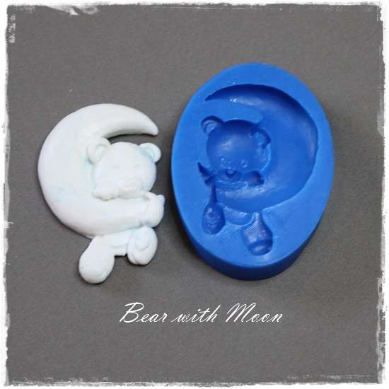 Bear and Moon Silicone Mould