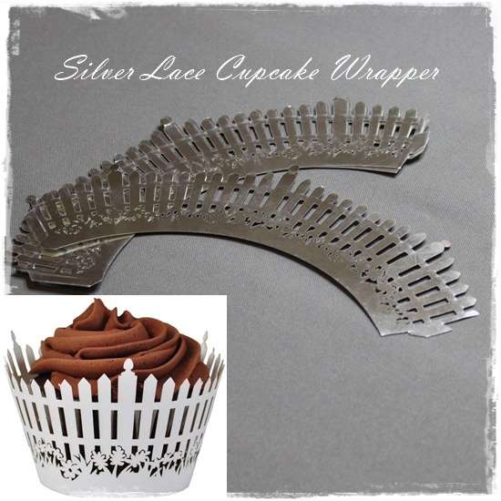 Picket Fence Lace Cupcake Wrappers