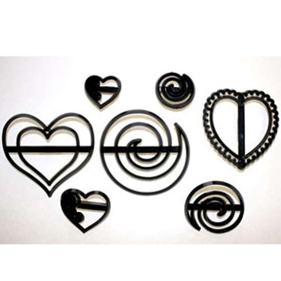 Swirls & Hearts Patchwork Cutters