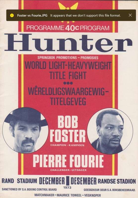 Boxing Bob Foster (USA) vs Pierre Fourie (SA) Vintage Sports Archives