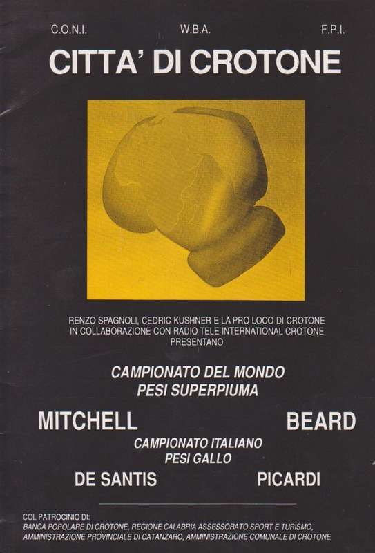 Boxing Brian Michell vs Salvatore Curcetti Vintage Sports Archives