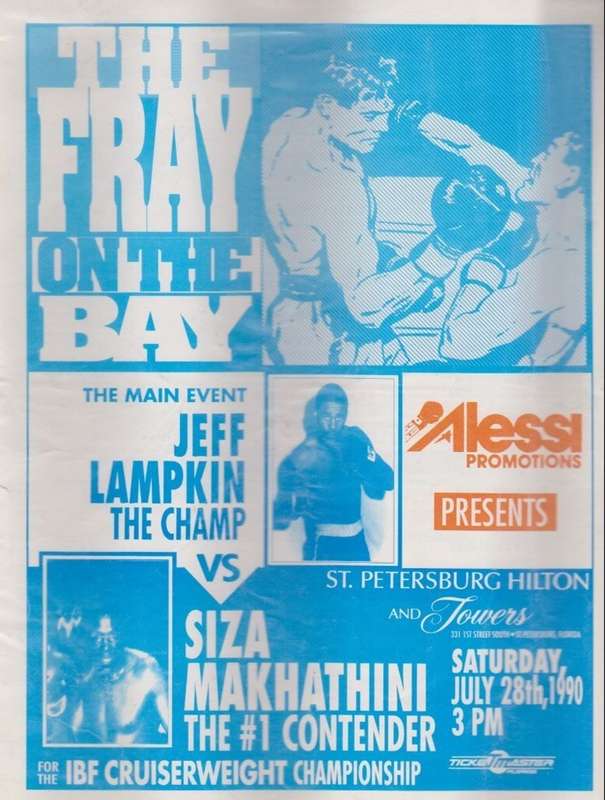 Boxing Jeff Lampkin (USA) vs Siza Makhatini (SA) Vintage Sports Archives